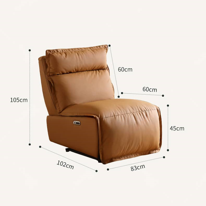 Modern Sofa - Brown, Light Gray, Dark Beige & Black Pine Wood Faux Leather Upholstery hksc-983