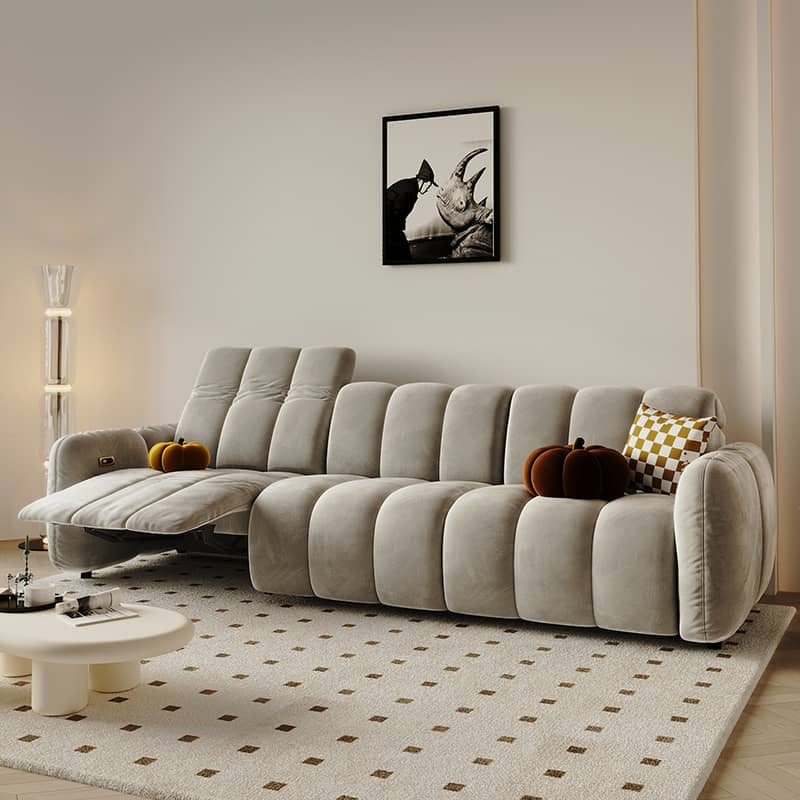 Modern Pine Wood Sofa - Beige, Gray, Green, BlueGray Fabric Options for Stylish Living Rooms hksc-989