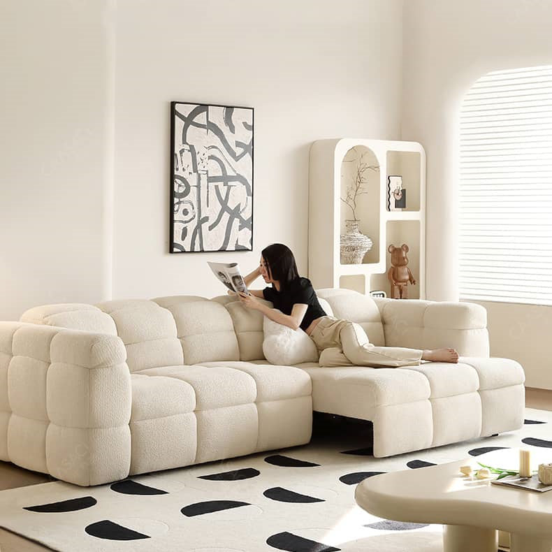 Elegant White Pine Wood Sofa - Timeless Design for Modern Homes hksc-992