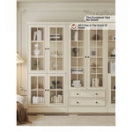 Elegant Cherry Wood Glass Cabinet - Stylish Storage Solution for Home Decor hl-4880