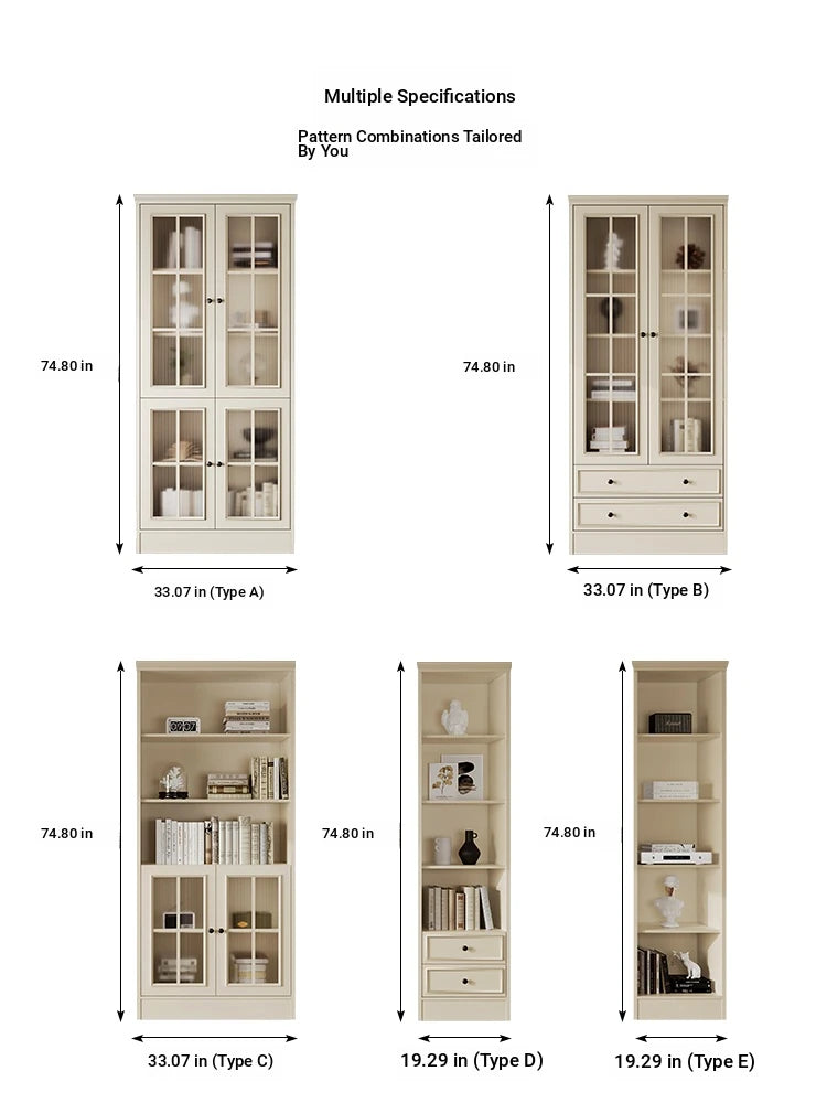 Elegant Cherry Wood Glass Cabinet - Stylish Storage Solution for Home Decor hl-4880