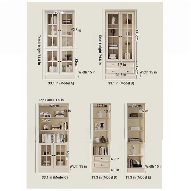 Elegant Cherry Wood Glass Cabinet - Stylish Storage Solution for Home Decor hl-4880