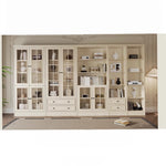 Elegant Cherry Wood Glass Cabinet - Stylish Storage Solution for Home Decor hl-4880