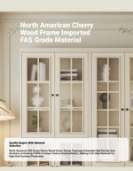Elegant Cherry Wood Glass Cabinet - Stylish Storage Solution for Home Decor hl-4880