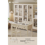 Elegant Cherry Wood Glass Cabinet - Stylish Storage Solution for Home Decor hl-4880