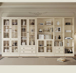 Elegant Cherry Wood Glass Cabinet - Stylish Storage Solution for Home Decor hl-4880