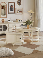 Elegant Cherry Wood Tea Table with Tempered Glass Top - Stylish Living Room Centerpiece hl-4881