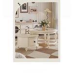 Elegant Cherry Wood Tea Table with Tempered Glass Top - Stylish Living Room Centerpiece hl-4881
