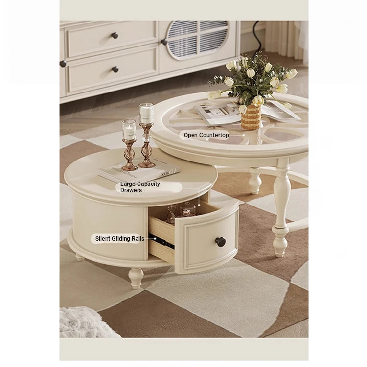 Elegant Cherry Wood Tea Table with Tempered Glass Top - Stylish Living Room Centerpiece hl-4881