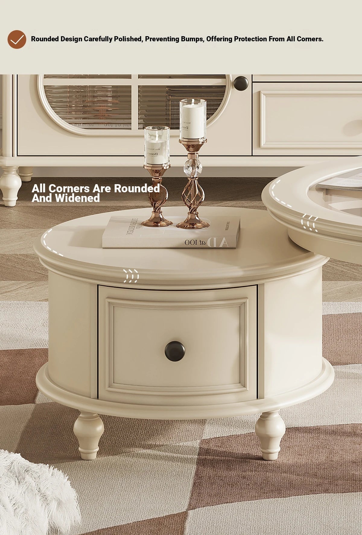 Elegant Cherry Wood TV Cabinet with Pine and Glass Accents - Contemporary Home Furniture hl-4882