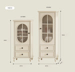 Elegant Cherry Wood TV Cabinet with Pine and Glass Accents - Contemporary Home Furniture hl-4882