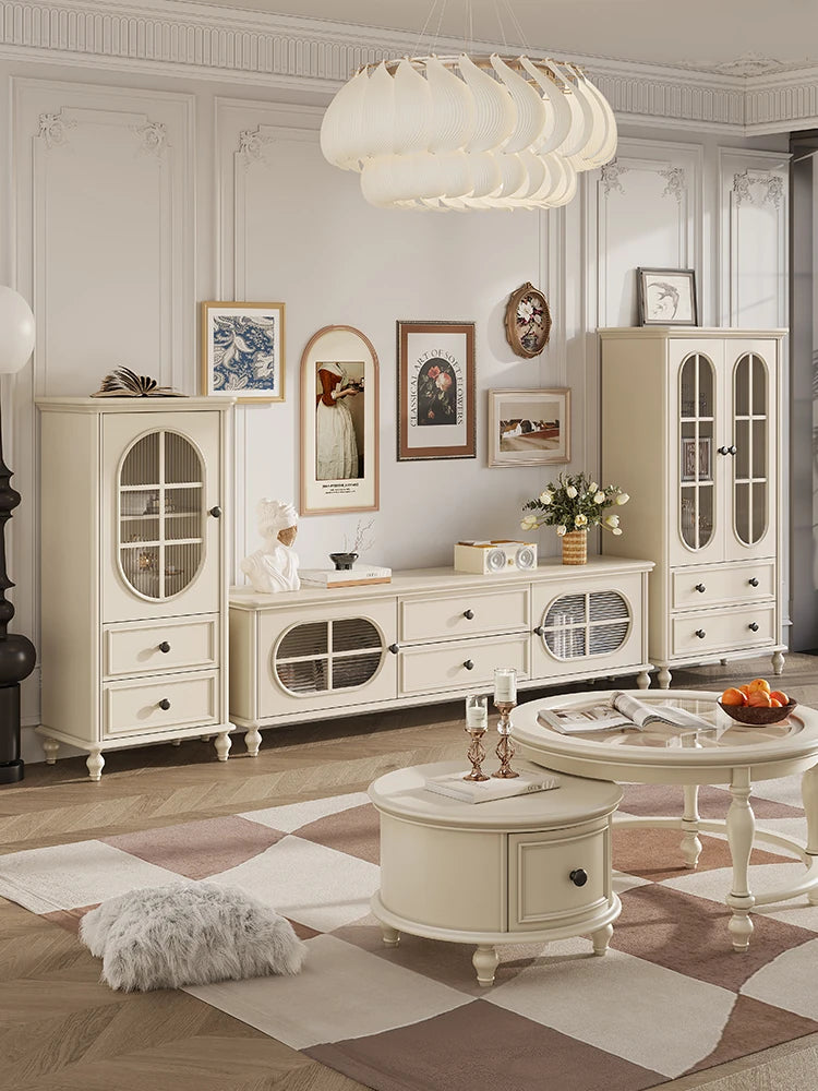 Elegant Cherry Wood Pine and Glass Cabinet – Stylish Storage Solution for Home Décor hl-4884