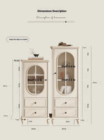 Elegant Cherry Wood Pine and Glass Cabinet – Stylish Storage Solution for Home Décor hl-4884