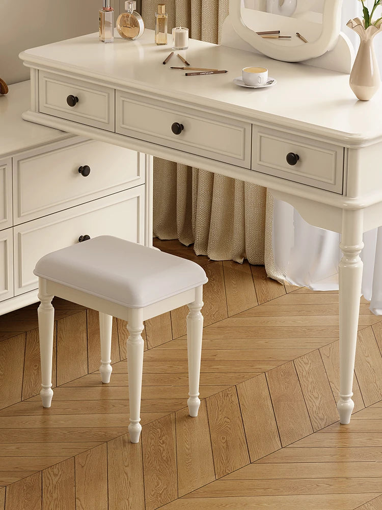 Cherry Wood Stool with Techno Fabric Cushion – Elegant & Stylish Seating for Any Room hl-4887