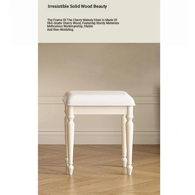 Cherry Wood Stool with Techno Fabric Cushion – Elegant & Stylish Seating for Any Room hl-4887