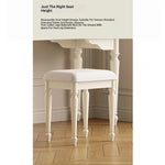 Cherry Wood Stool with Techno Fabric Cushion – Elegant & Stylish Seating for Any Room hl-4887