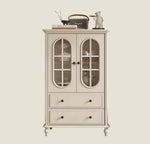Elegant Cherry Wood and Pine Glass Cabinet Set for Stylish Home Storage hl-4889