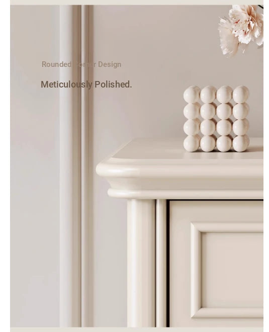 Cherry Wood Pine Bedside Cupboard with 3 Drawers – Elegant Nightstand for Bedroom Storage and Decor hl-4890