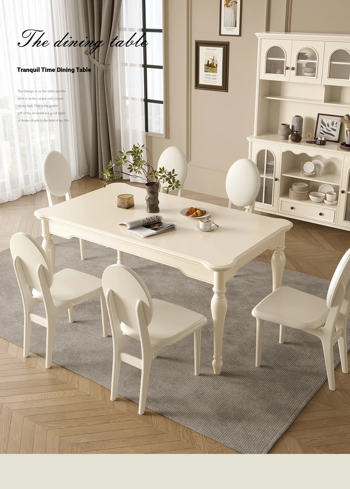 Elegant Cherry Wood Dining Table - Classic Design for Your Home Perfect for Family Gatherings hl-4891