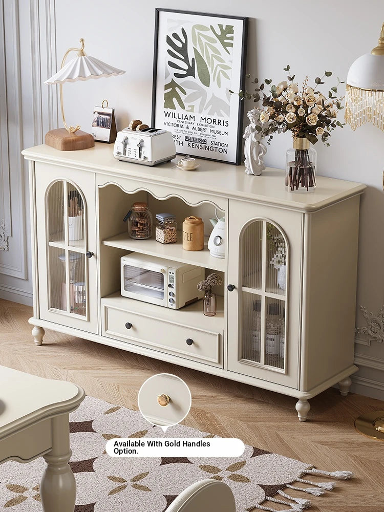 Elegant Cherry Wood Cabinet with Glass Doors – Multi-Layer Board Furniture for Stylish Storage Solutions hl-4893
