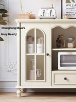 Elegant Cherry Wood Cabinet with Glass Doors – Multi-Layer Board Furniture for Stylish Storage Solutions hl-4893