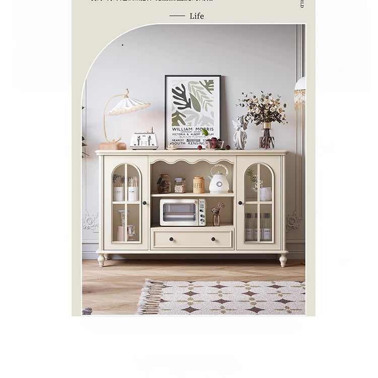 Elegant Cherry Wood Cabinet with Glass Doors – Multi-Layer Board Furniture for Stylish Storage Solutions hl-4893