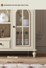 Elegant Cherry Wood Cabinet with Glass Doors – Multi-Layer Board Furniture for Stylish Storage Solutions hl-4893