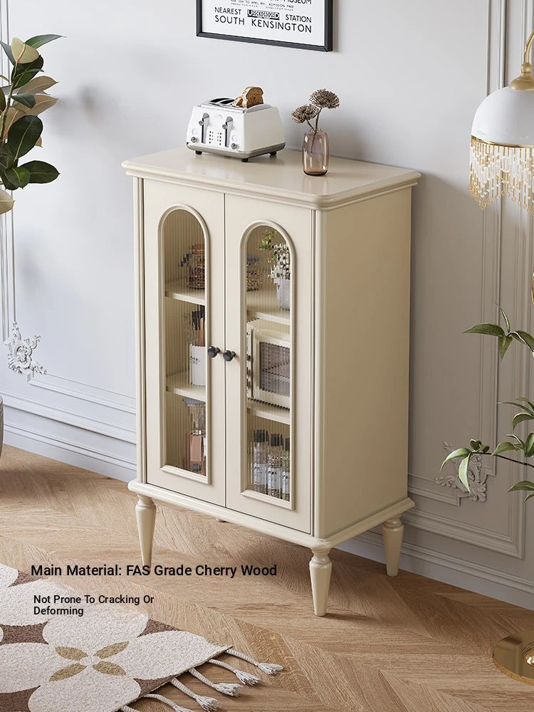 Elegant Cherry Wood Multi-Layer Glass Cabinet – Stylish Storage Solution for Home Décor hl-4894