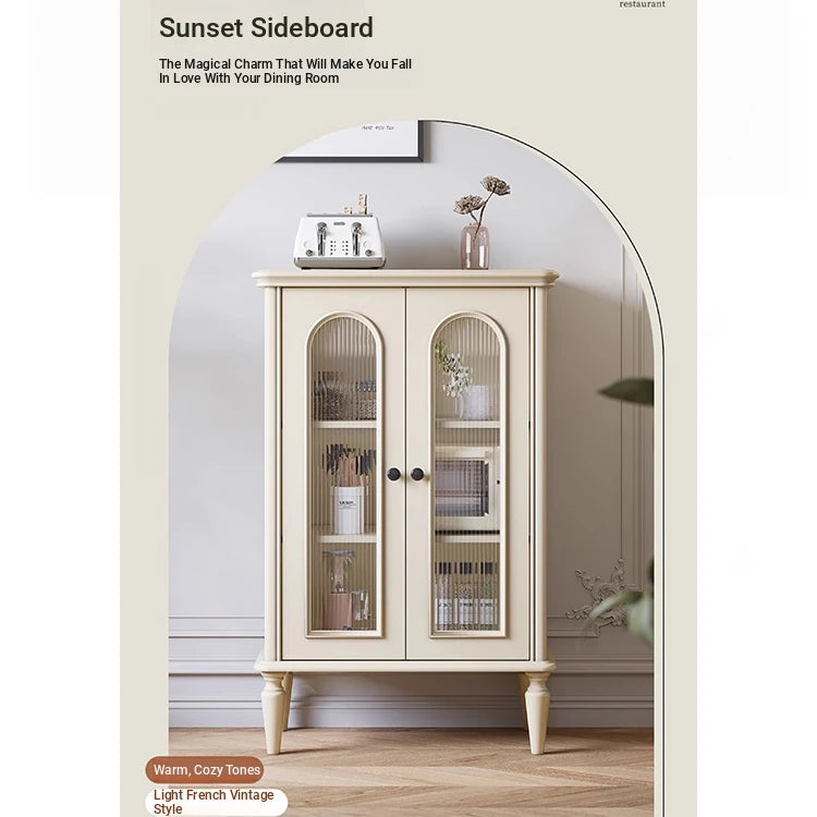 Elegant Cherry Wood Multi-Layer Glass Cabinet – Stylish Storage Solution for Home Décor hl-4894