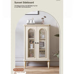 Elegant Cherry Wood Multi-Layer Glass Cabinet – Stylish Storage Solution for Home Décor hl-4894