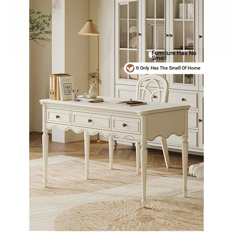 Elegant Cherry Wood Pine Table - Stylish Office and Home Desk for Productive Workspaces hl-4895