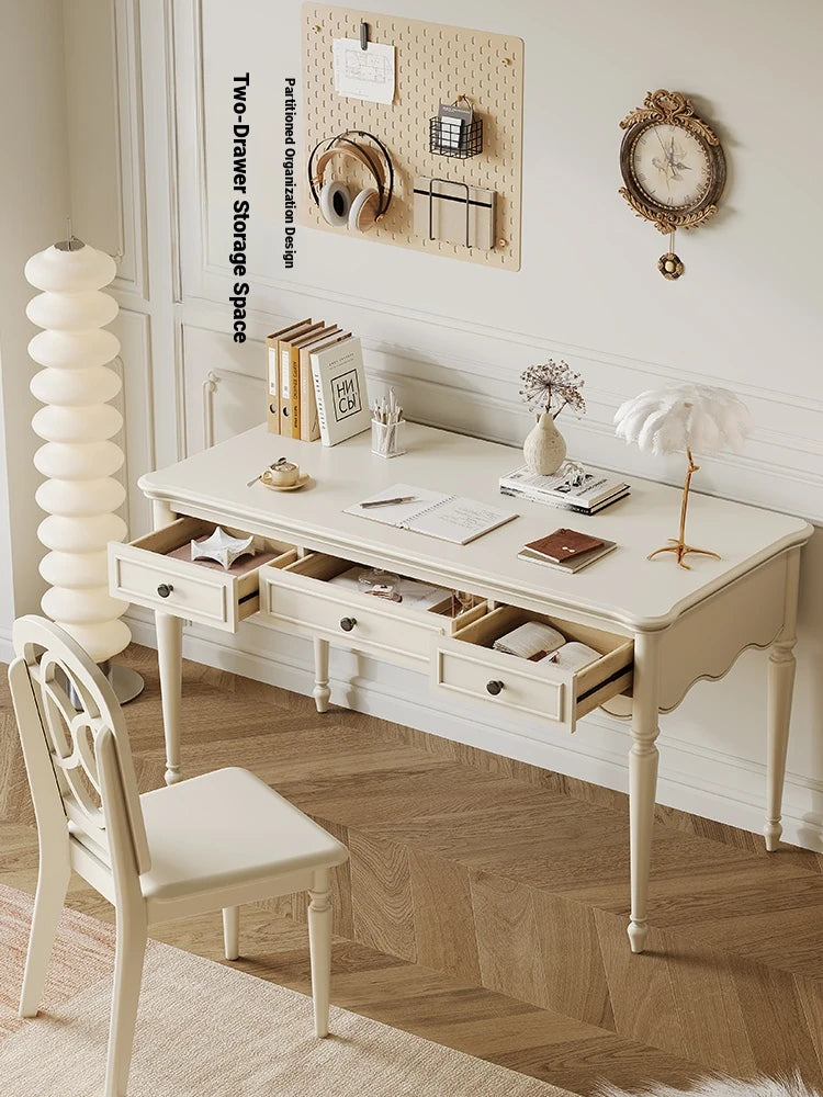 Elegant Cherry Wood Pine Table - Stylish Office and Home Desk for Productive Workspaces hl-4895