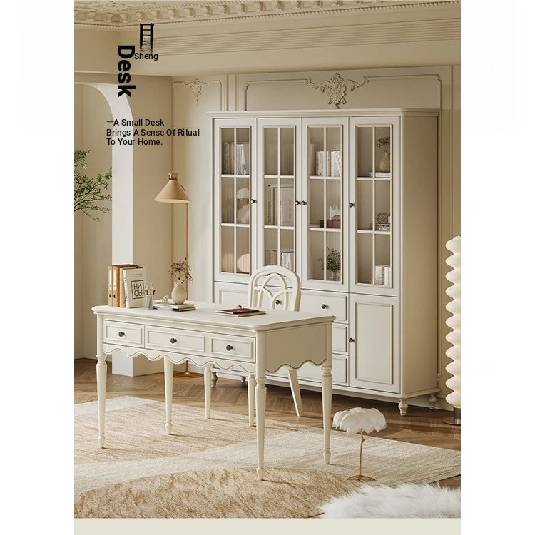 Elegant Cherry Wood Pine Table - Stylish Office and Home Desk for Productive Workspaces hl-4895