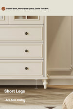 Elegant Cherry Wood Pine Cabinet with Glass Doors and Ample Storage - Perfect for Any Room hl-4897