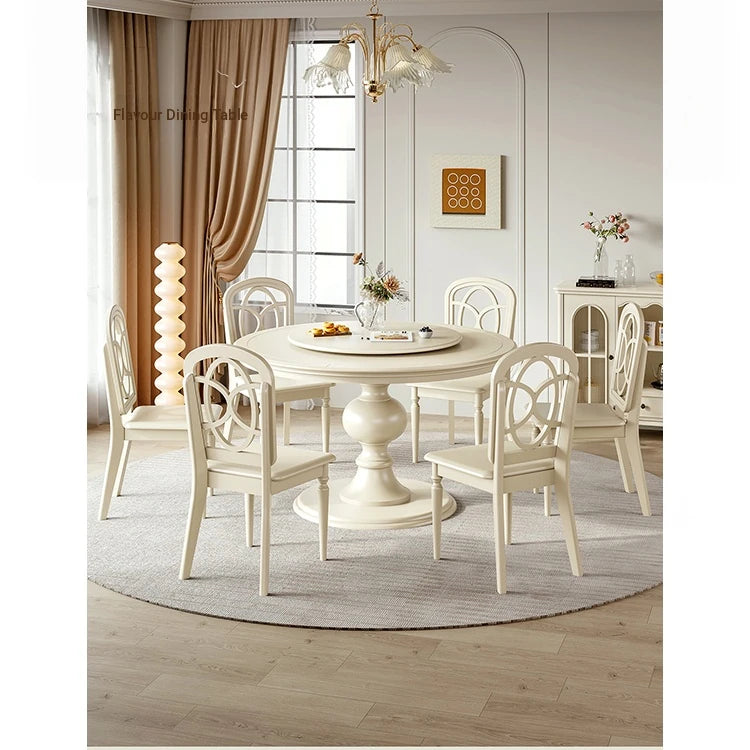 Elegant Cherry Wood Dining Table for Stylish Home Gatherings - Round Design with Classic Charm hl-4898