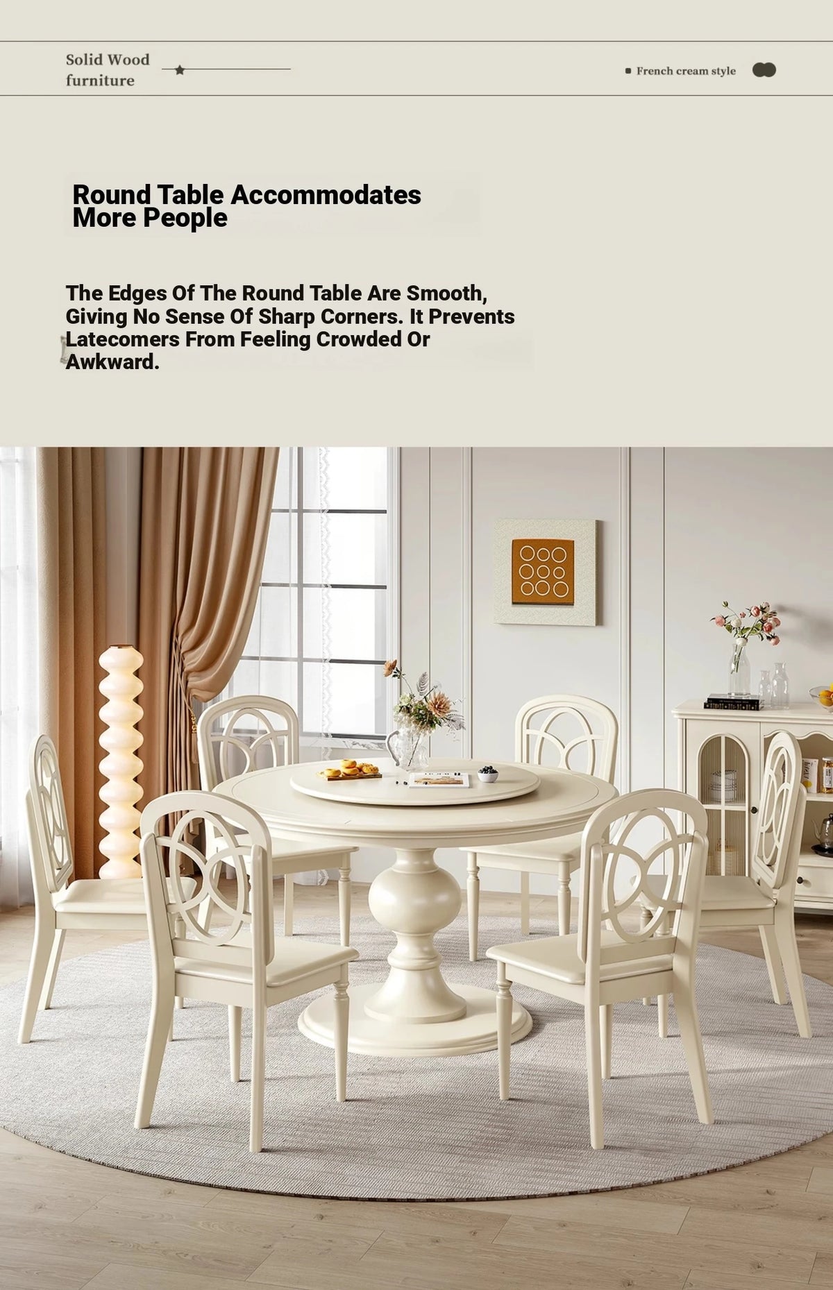 Elegant Cherry Wood Dining Table for Stylish Home Gatherings - Round Design with Classic Charm hl-4898