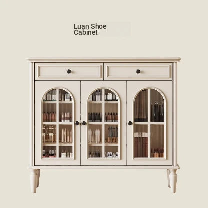 Elegant Cherry Wood Multi-Layer Board Cabinet with Glass Doors – Stylish Storage Solution for Your Home hl-4899