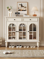 Elegant Cherry Wood Multi-Layer Board Cabinet with Glass Doors – Stylish Storage Solution for Your Home hl-4899