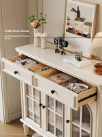 Elegant Cherry Wood Multi-Layer Board Cabinet with Glass Doors – Stylish Storage Solution for Your Home hl-4899