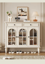 Elegant Cherry Wood Multi-Layer Board Cabinet with Glass Doors – Stylish Storage Solution for Your Home hl-4899