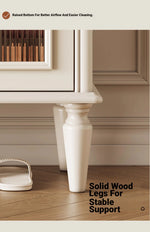 Elegant Cherry Wood Multi-Layer Board Cabinet with Glass Doors – Stylish Storage Solution for Your Home hl-4899