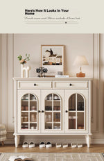 Elegant Cherry Wood Multi-Layer Board Cabinet with Glass Doors – Stylish Storage Solution for Your Home hl-4899