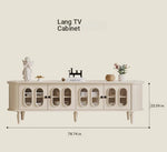 Elegant Cherry Wood TV Cabinet with Glass Doors - Stylish Storage for Your Living Room hl-4900