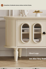 Elegant Cherry Wood TV Cabinet with Glass Doors - Stylish Storage for Your Living Room hl-4900