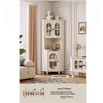 Elegant Cherry Wood & Pine Glass Cabinet - Stylish Home Storage Solutions for Modern Living hl-4904
