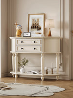 Elegant Cherry Wood Pine Cabinet with Dual Drawers - Stylish Storage Solution for Home Decor hl-4905