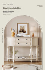 Elegant Cherry Wood Pine Cabinet with Dual Drawers - Stylish Storage Solution for Home Decor hl-4905