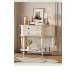 Elegant Cherry Wood Pine Cabinet with Dual Drawers - Stylish Storage Solution for Home Decor hl-4905