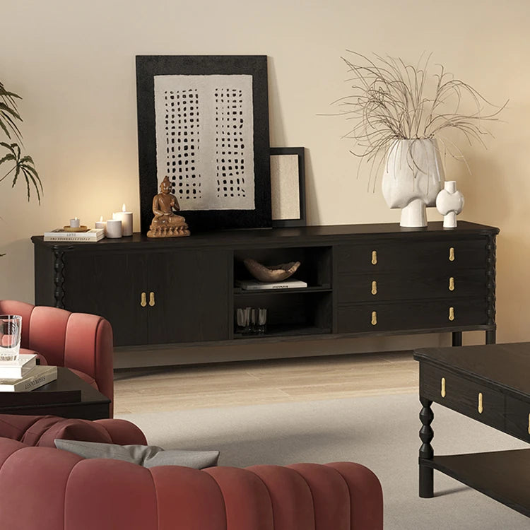 Elegant Ash Wood TV Cabinet with Ample Storage | Modern Home Style hld-4474