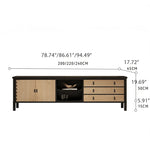 Elegant TV Cabinet in Ash Wood Multi-Layer Board - Modern Home Entertainment Center hld-4475